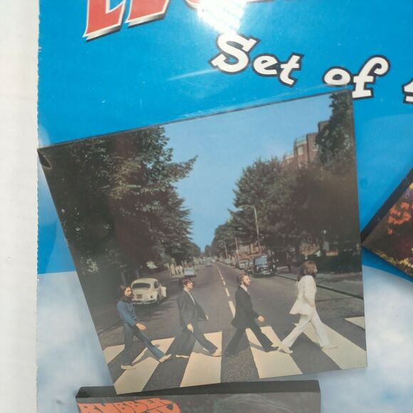 The Beatles Set of 4 Album Cover Coasters Legends of the Table Polar Magnetics - Picture 3 of 7